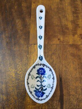 Polish Pottery Deep Bowl Spoon - Floral Design